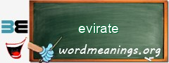 WordMeaning blackboard for evirate